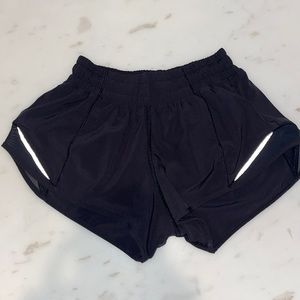 Black Lululemon Hotty Hot shorts